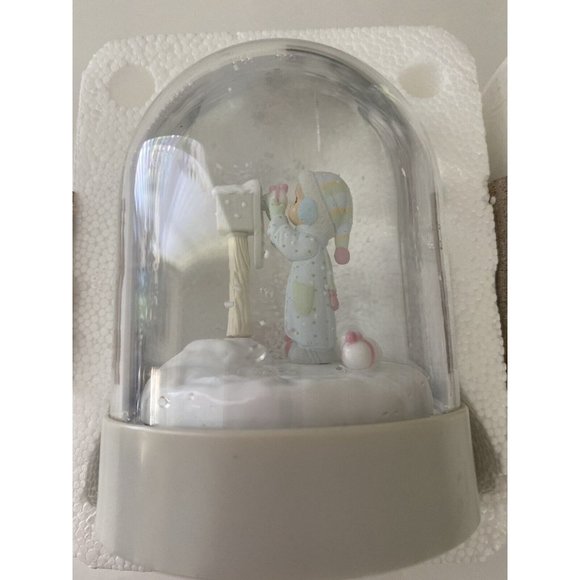 Vintage 1986 Precious Moments I'm Sending You a White Christmas Snow Globe EUC - Picture 2 of 16